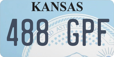 KS license plate 488GPF