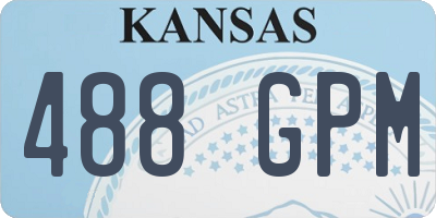 KS license plate 488GPM