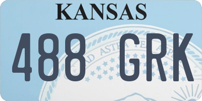 KS license plate 488GRK