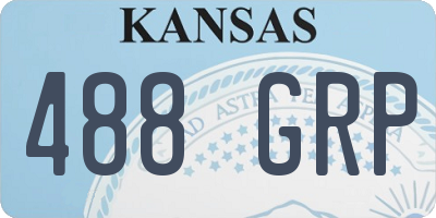 KS license plate 488GRP