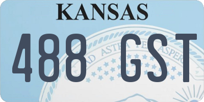KS license plate 488GST