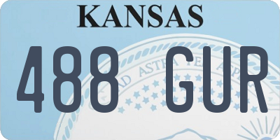 KS license plate 488GUR