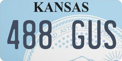 KS license plate 488GUS