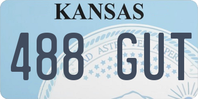 KS license plate 488GUT