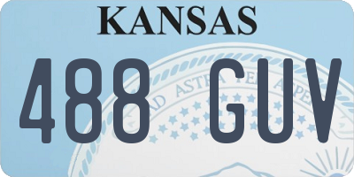 KS license plate 488GUV