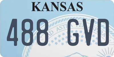 KS license plate 488GVD
