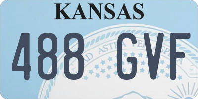 KS license plate 488GVF