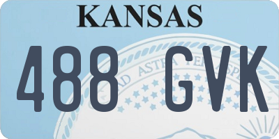 KS license plate 488GVK
