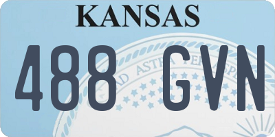 KS license plate 488GVN