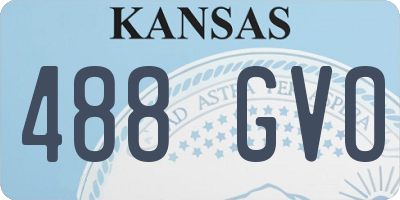 KS license plate 488GVO