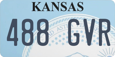KS license plate 488GVR