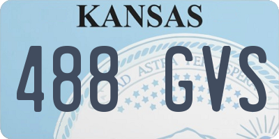 KS license plate 488GVS