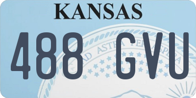 KS license plate 488GVU