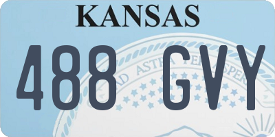 KS license plate 488GVY