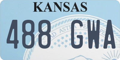 KS license plate 488GWA