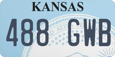 KS license plate 488GWB