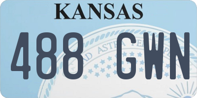 KS license plate 488GWN