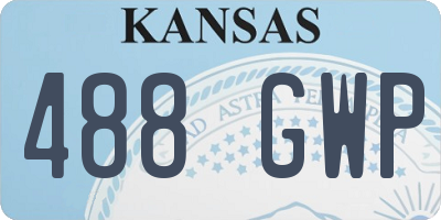 KS license plate 488GWP