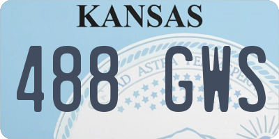 KS license plate 488GWS