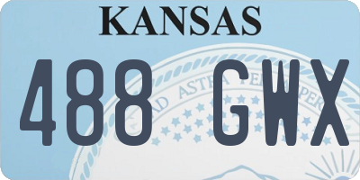 KS license plate 488GWX