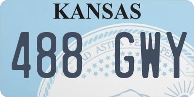 KS license plate 488GWY