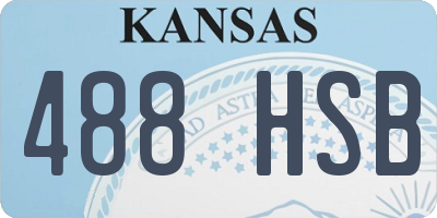 KS license plate 488HSB