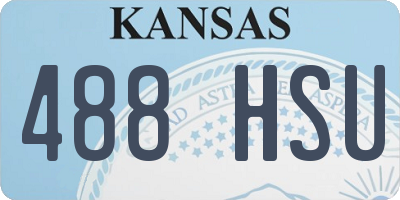 KS license plate 488HSU