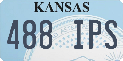 KS license plate 488IPS
