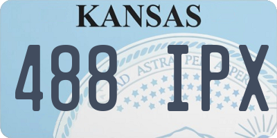 KS license plate 488IPX