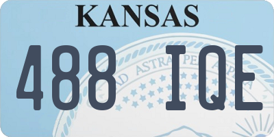 KS license plate 488IQE