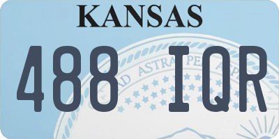 KS license plate 488IQR