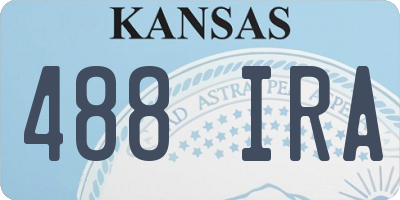 KS license plate 488IRA