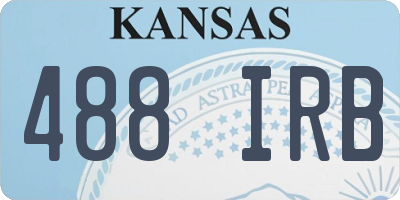 KS license plate 488IRB