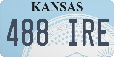 KS license plate 488IRE