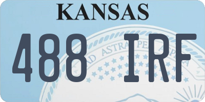 KS license plate 488IRF