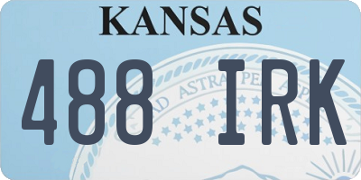 KS license plate 488IRK