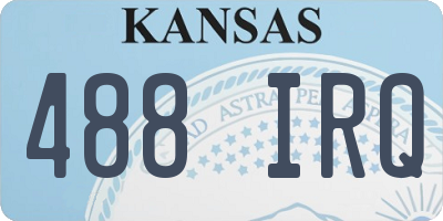 KS license plate 488IRQ
