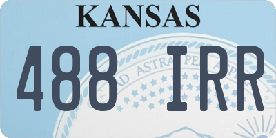 KS license plate 488IRR
