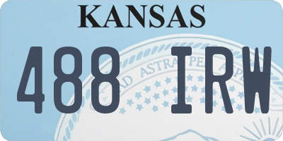 KS license plate 488IRW