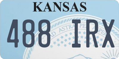 KS license plate 488IRX