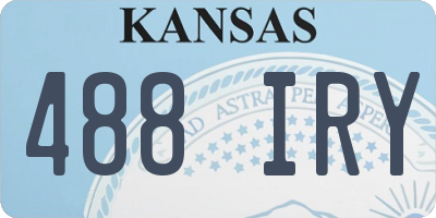 KS license plate 488IRY