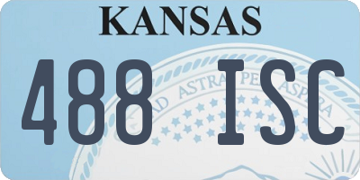 KS license plate 488ISC