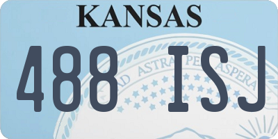 KS license plate 488ISJ