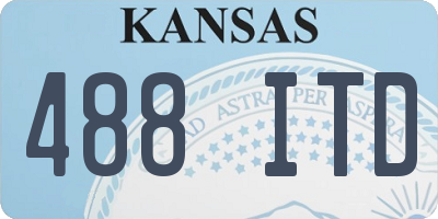 KS license plate 488ITD