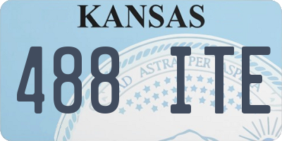 KS license plate 488ITE