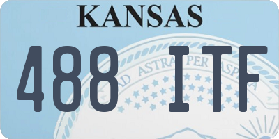 KS license plate 488ITF