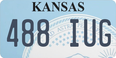 KS license plate 488IUG