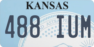 KS license plate 488IUM