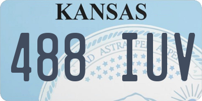 KS license plate 488IUV
