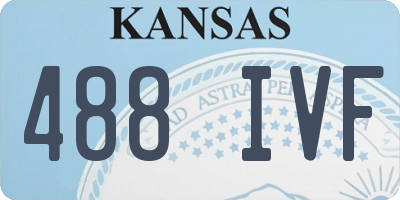 KS license plate 488IVF